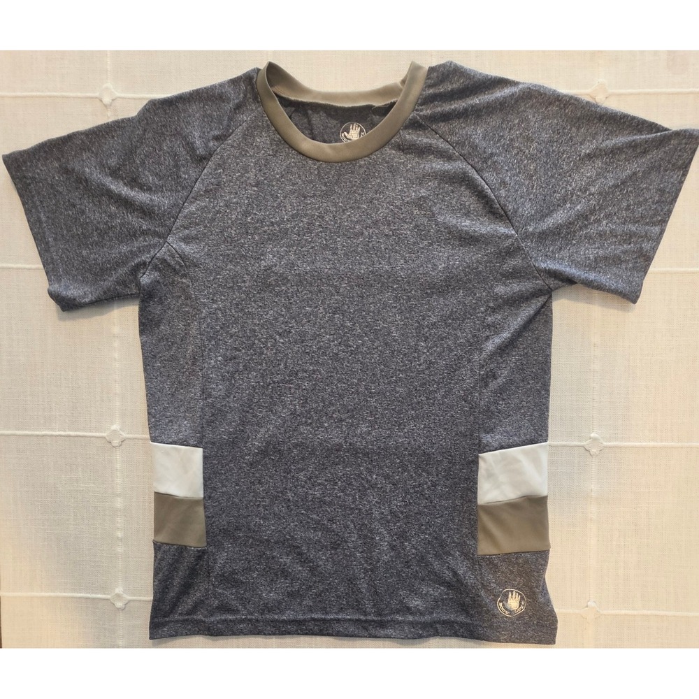 Body Glove Boys Gray Heather Short Sleeve Rash Guard Swim Shirt Size L 14